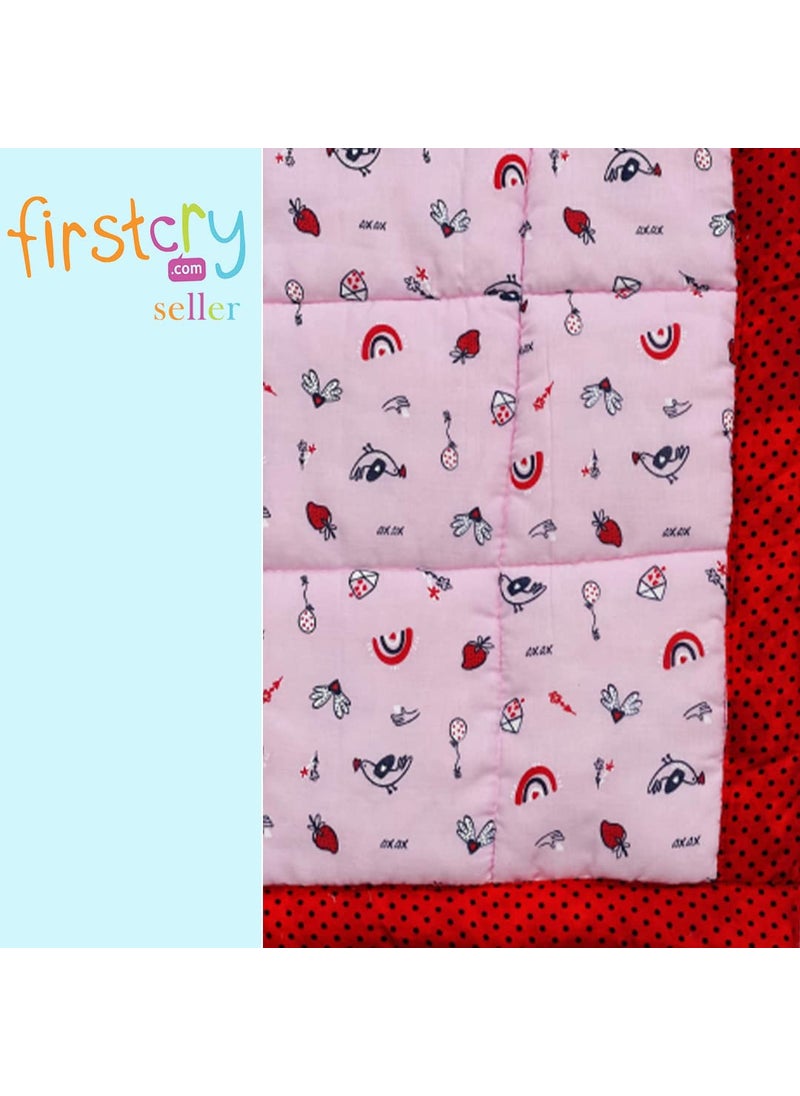 RURIBOSYBaby Mattress and Swaddlers Sheets Godari Cradle Bed Crib Sheet Changing Mat Baby Godadi Godari Bedding Set for Baby RED