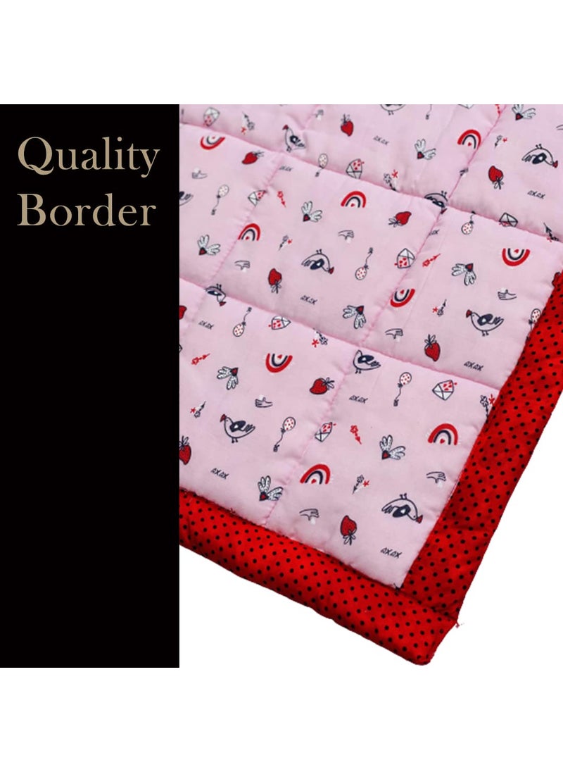 RURIBOSYBaby Mattress and Swaddlers Sheets Godari Cradle Bed Crib Sheet Changing Mat Baby Godadi Godari Bedding Set for Baby RED