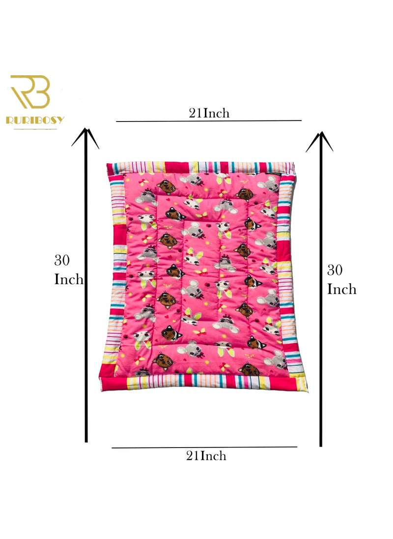 RURIBOSYBaby Mattress and Swaddlers Sheets Godari Cradle Bed Crib Sheet Changing Mat Baby Godadi Godari Bedding Set for Baby Peach