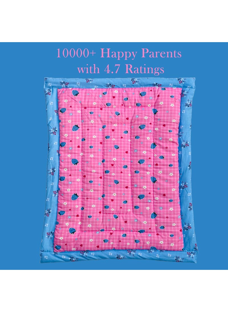 RURIBOSYBaby Mattress and Swaddlers Sheets Godari Cradle Bed Crib Sheet Changing Mat Baby Godadi Godari Bedding Set for Baby Pink