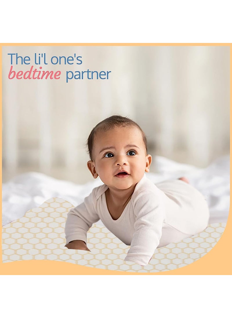 ADBENI HOME Ecofriendly Jacquard Quick Dry Sheet for New Born Babies Reusable Waterproof Cotton Bed Protector Baby Mat Cot Sheet for Toddler Extra Absorbent 210GSM Small Super 100x66cm White
