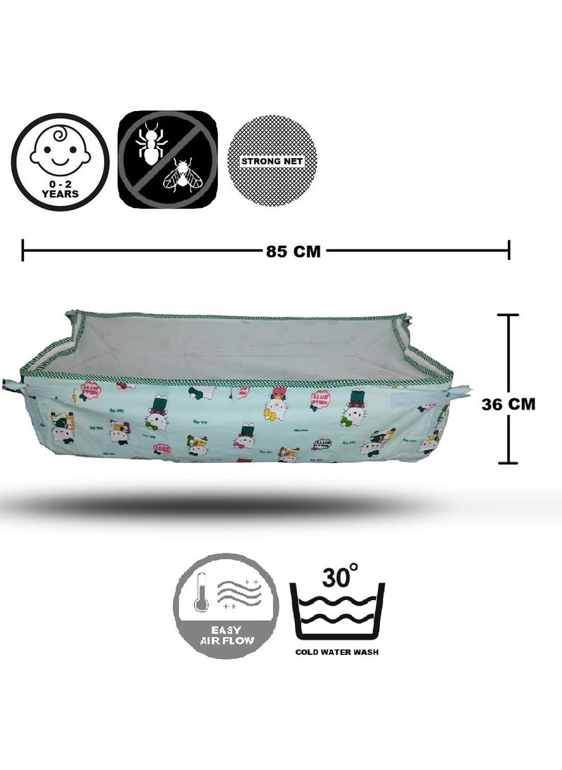 MYSACART Heavy Duty New Born Baby Cradle HammockKhoyuPalanaJhulaGhodiyuJoli with Soft Cotton Cloth Made of Mosquito Net Pack of 2