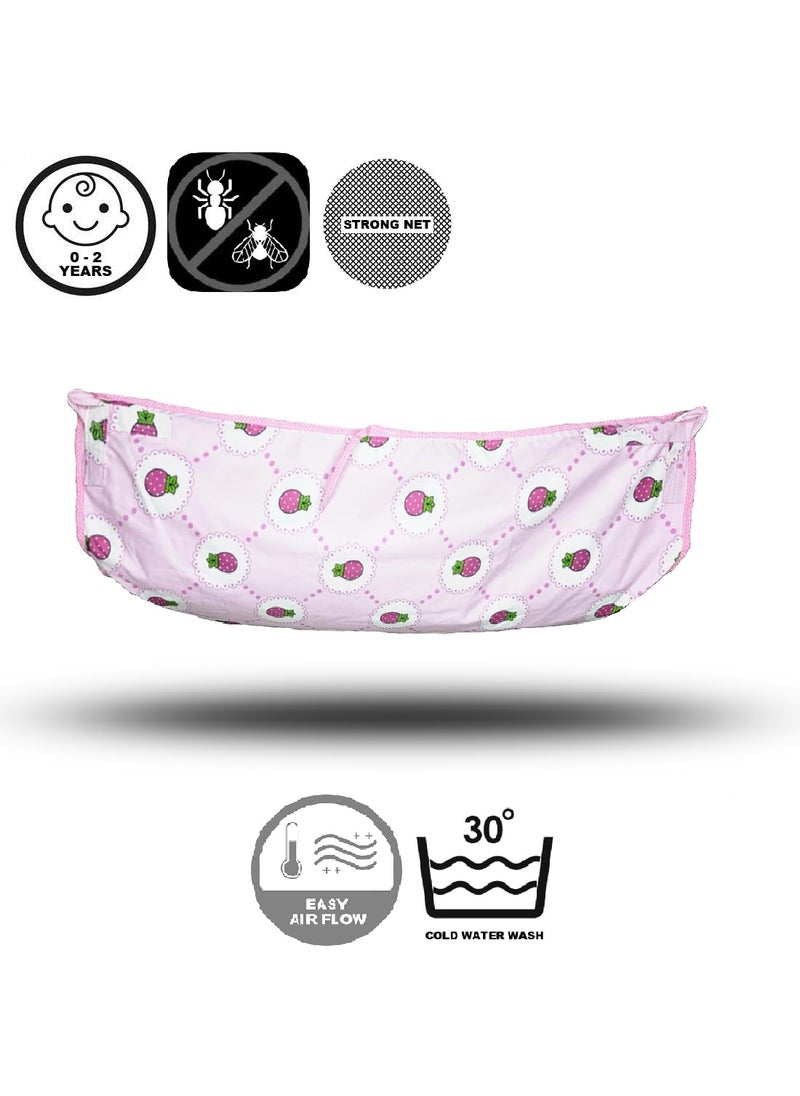 MYSACART Heavy Duty New Born Baby Cradle HammockKhoyuPalanaJhulaGhodiyuJoli with Soft Cotton Cloth Made of Mosquito Net Pack of 2