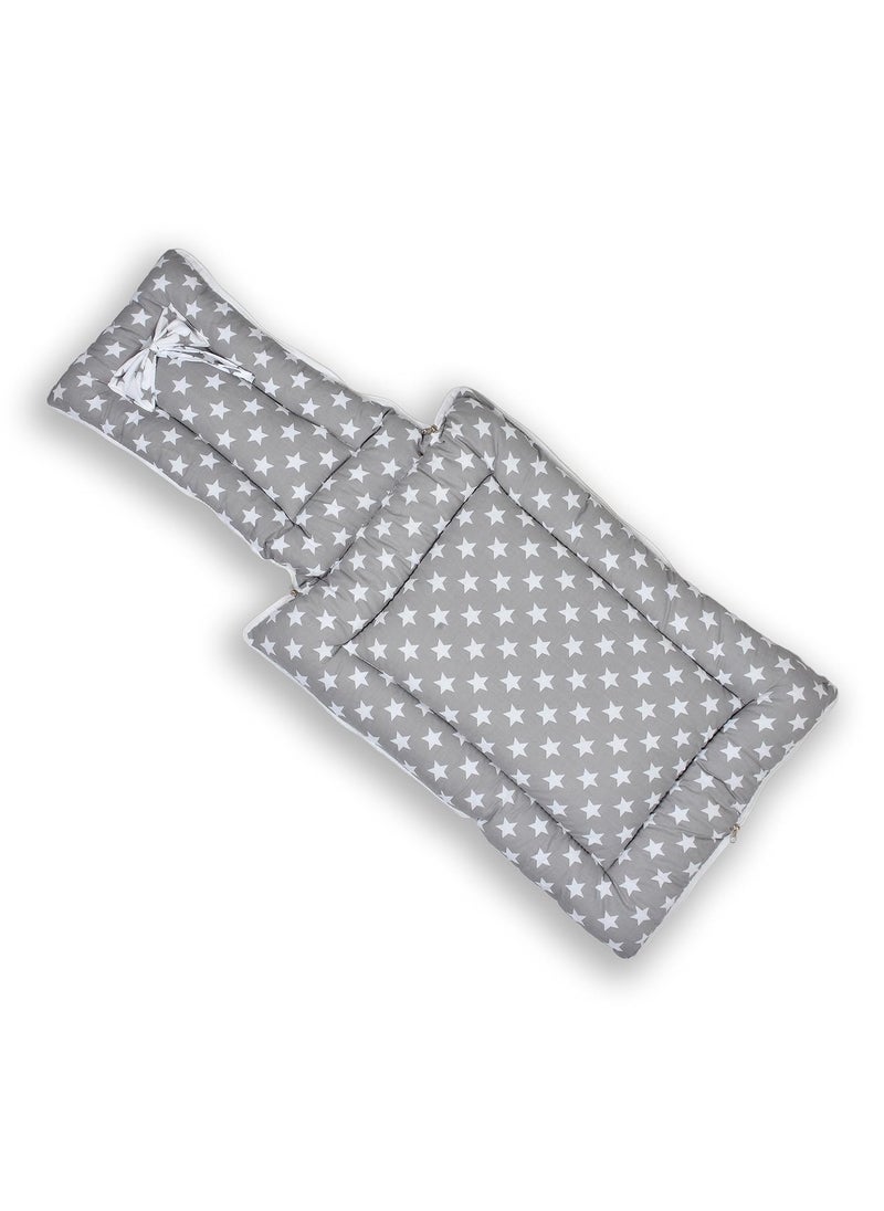 SmallBerry 3in1 Baby Bed Sleeping Bag and Carry Bag Nest New Born Bedding Set Perfect Newborn Baby Gift for 06 Months Starry Nursery Essential for Infants