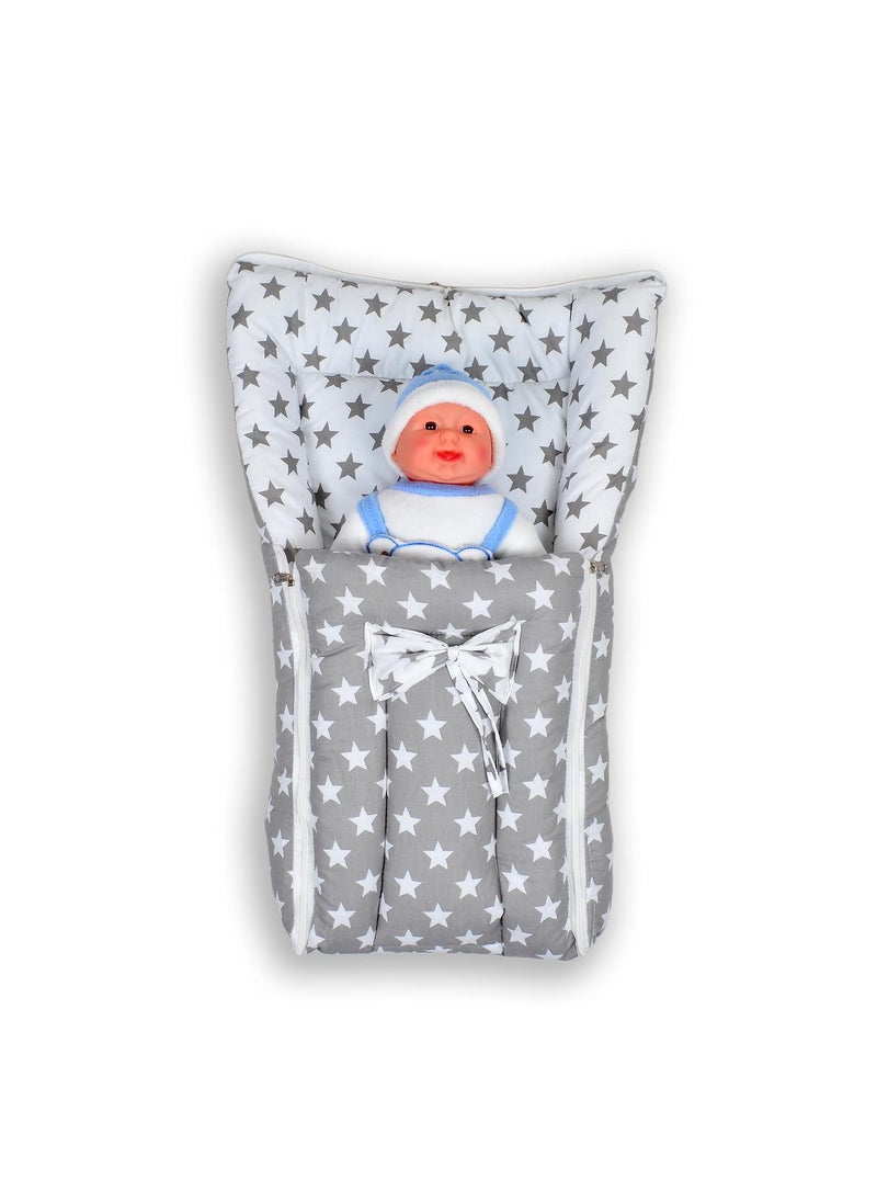SmallBerry 3in1 Baby Bed Sleeping Bag and Carry Bag Nest New Born Bedding Set Perfect Newborn Baby Gift for 06 Months Starry Nursery Essential for Infants