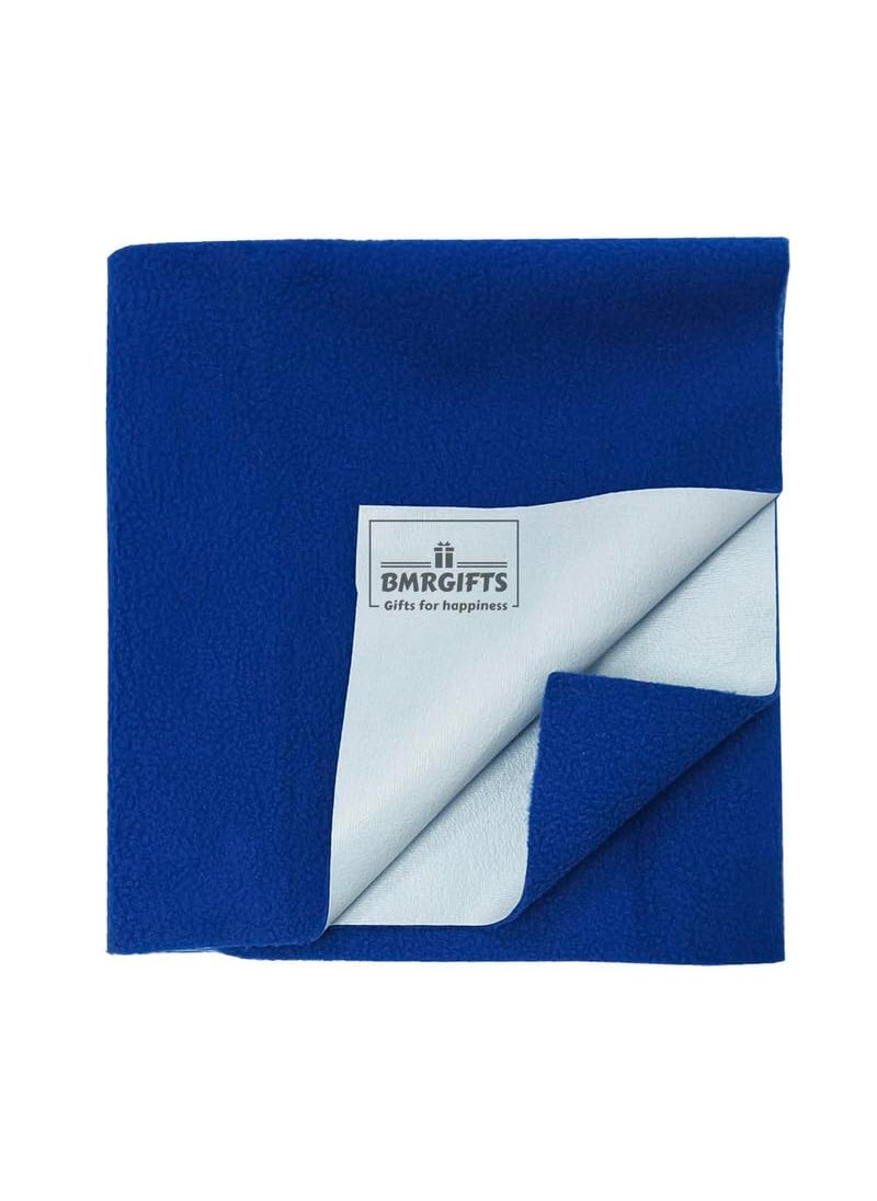 BMRGIFTS Cotton Extra Absorbent Waterproof Quick Dry Sheet for Baby Washable Mattress Bed Protector Sheet for Toddler Children Pack of 3 Small Size 50x70 cm Pink Royal Blue Light Green