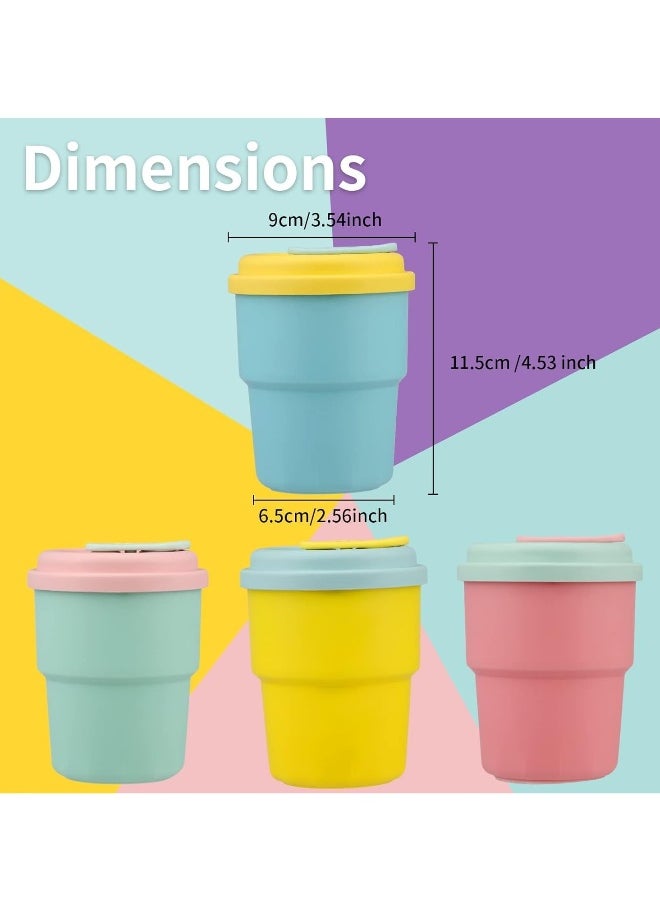Kids Cups With Straws And Lids Kids Tumbler Set, Bpa Free Toddler Straw Cups With Silicone Sleeves & Silicone Straws With Stopper, Spill Proof Cups For Kids, Smoothie Cups 8-Piece