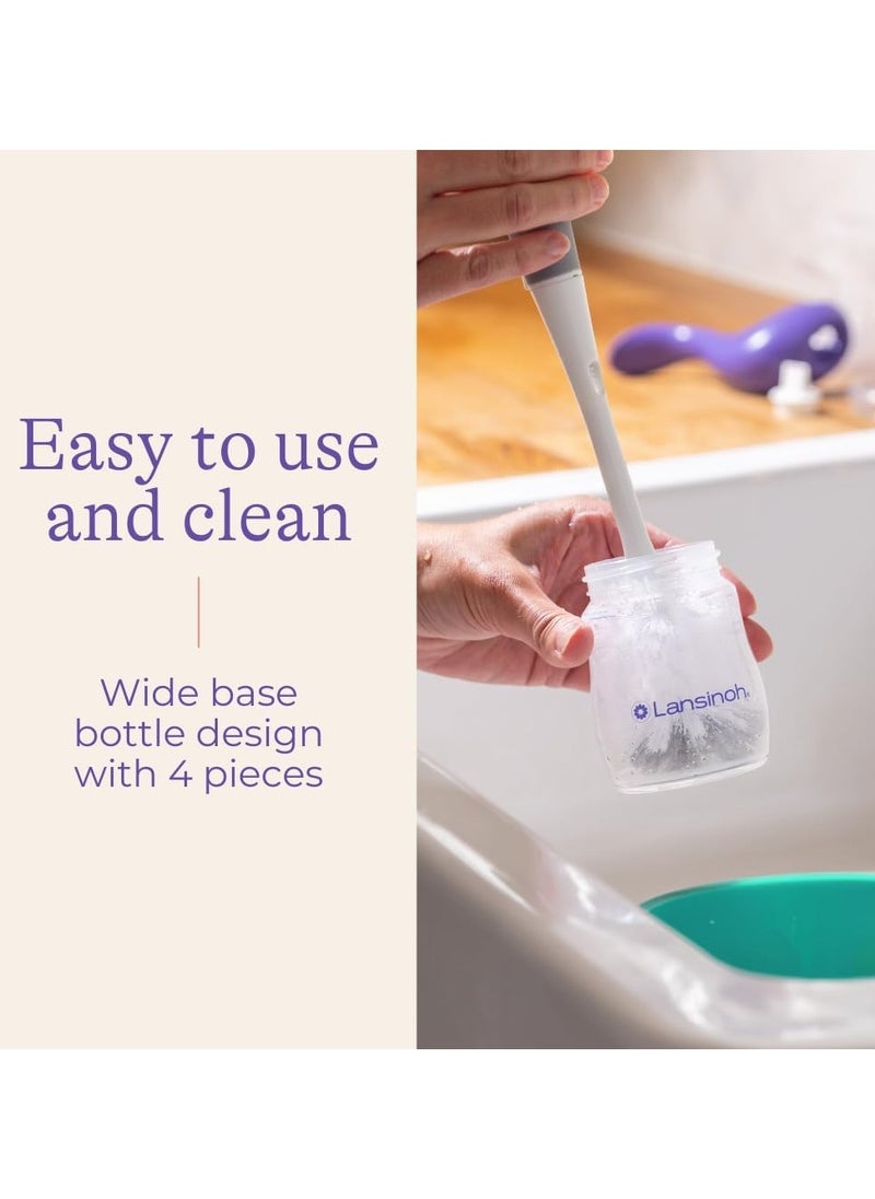 Lansinoh Baby Bottles for Breastfeeding Babies, 160 ml, 3 Count, Includes 3 Slow Flow (Size 2S)