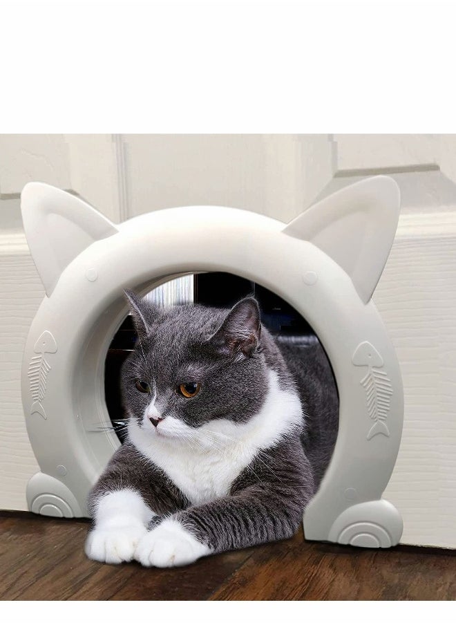 Interior Cat Door Noflap for Pets Up To 20 lbs Easy DIY Installation Secured in Minutes No Training Needed 10.55