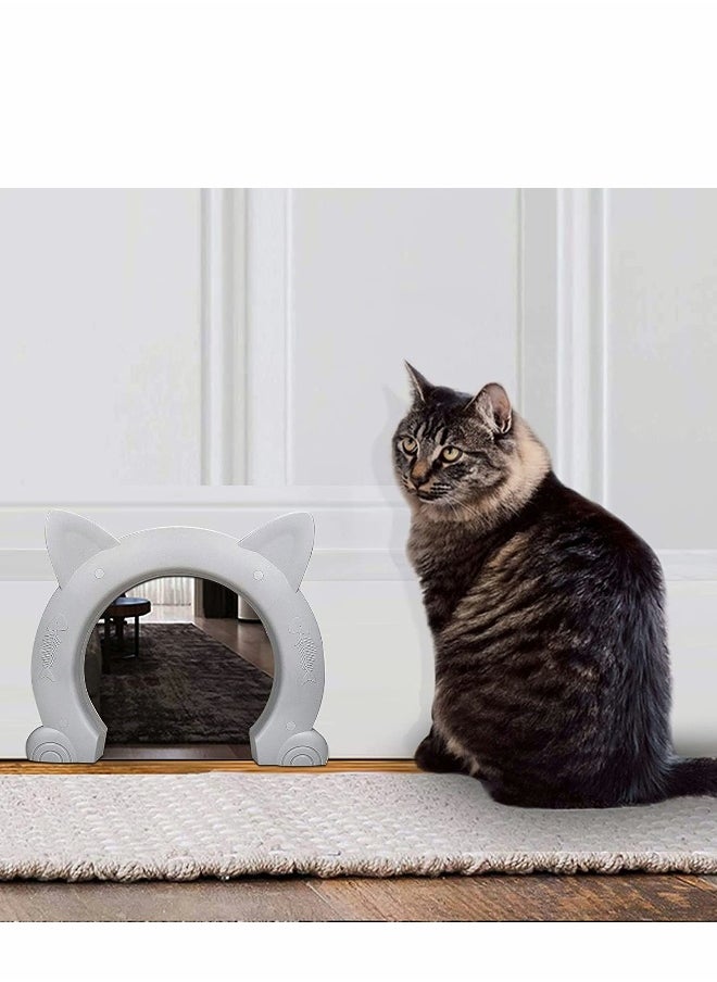 Interior Cat Door Noflap for Pets Up To 20 lbs Easy DIY Installation Secured in Minutes No Training Needed 10.55