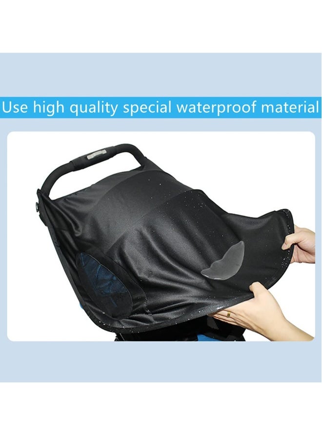Baby Pram Sun Shade Cover Universal Stroller Sunshade Cover Anti UV Portable Baby Stroller Awning Pushchair Sun Canopy Windproof Waterproof with Arched Hard Support