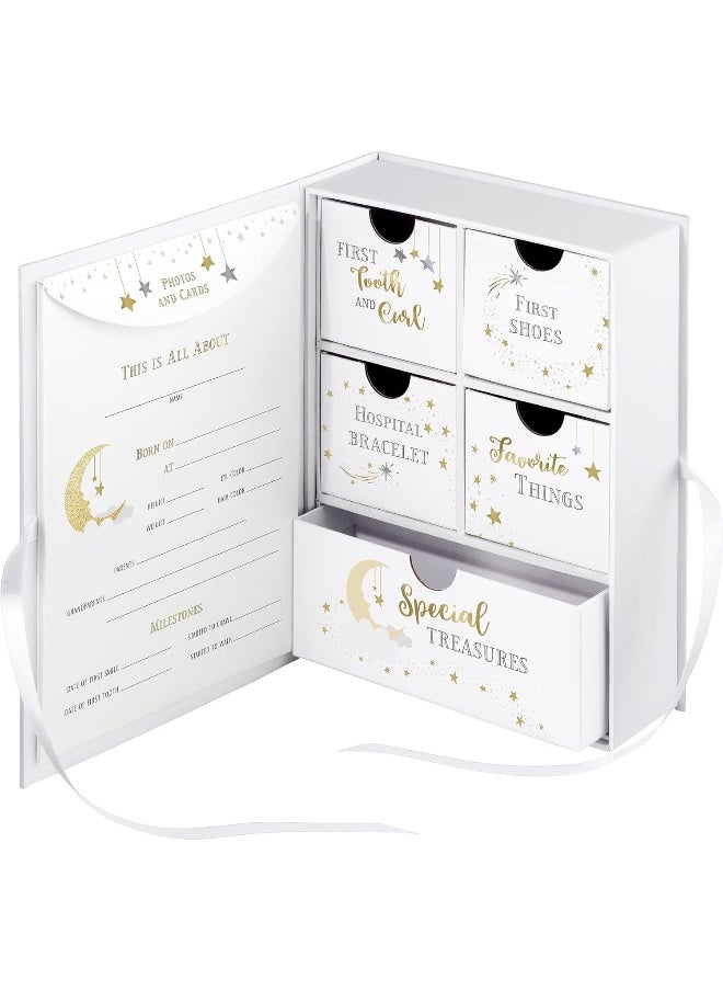 Lillian Rose Large Twinkle, Twinkle Baby Keepsake Box, White