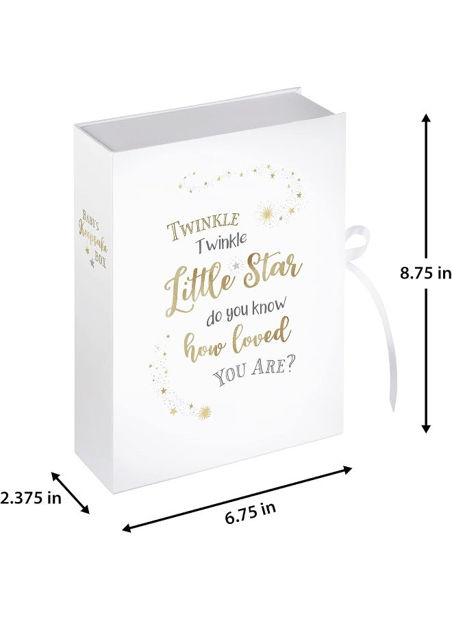 Lillian Rose Large Twinkle, Twinkle Baby Keepsake Box, White