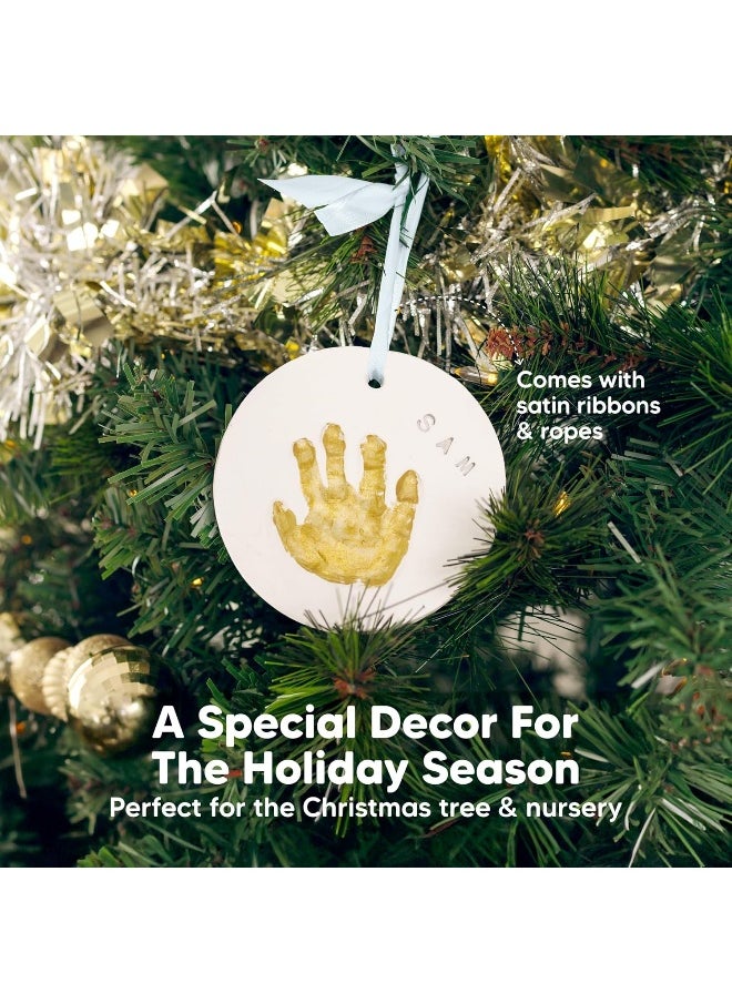 KeaBabies Baby Hand and Footprint Kit - Personalized Baby First Christmas Ornament, Baby Footprint Kit for Toddlers, Baby Keepsake Handprint Ornament Making Kit, for Newborns