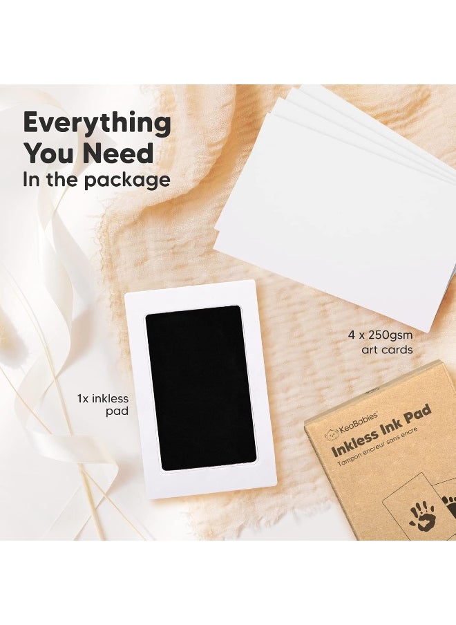KeaBabies 1-Pack Inkless Hand and Footprint Kit - Ink Pad for Baby Hand and Footprints - Dog Paw Print Kit, Dog Nose Print Kit - Baby Footprint Kit, Clean Touch Baby Handprint Kit, Mother's Day Gift