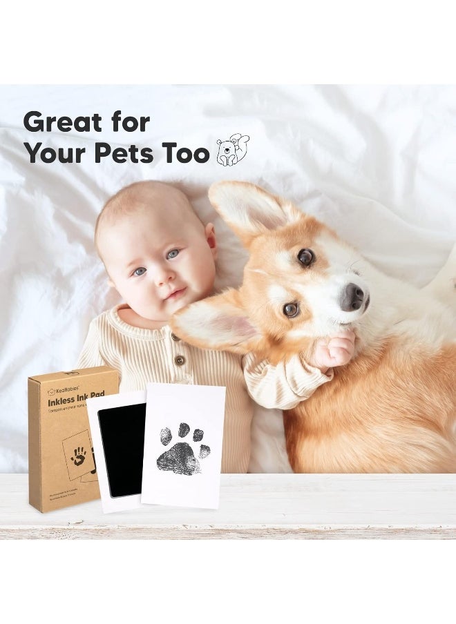 KeaBabies 1-Pack Inkless Hand and Footprint Kit - Ink Pad for Baby Hand and Footprints - Dog Paw Print Kit, Dog Nose Print Kit - Baby Footprint Kit, Clean Touch Baby Handprint Kit, Mother's Day Gift