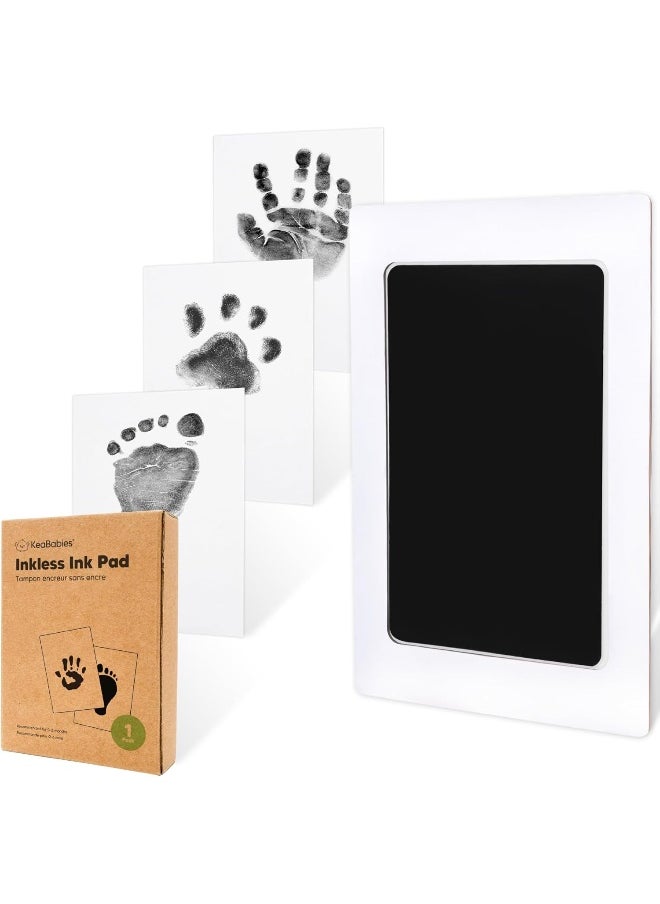 KeaBabies 1-Pack Inkless Hand and Footprint Kit - Ink Pad for Baby Hand and Footprints - Dog Paw Print Kit, Dog Nose Print Kit - Baby Footprint Kit, Clean Touch Baby Handprint Kit, Mother's Day Gift