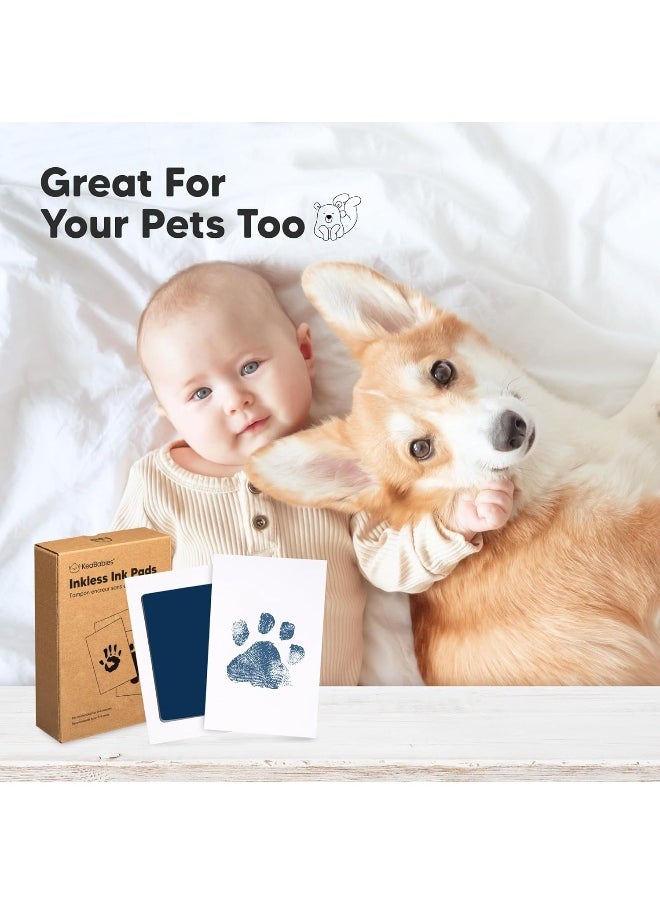 4-Pack Inkless Hand and Footprint Kit - Ink Pad for Baby Hand and Footprints - Dog Paw Print Kit, Dog Nose Print Kit - Baby Footprint Kit, Clean Touch Baby Foot Printing Kit, Handprint Kit