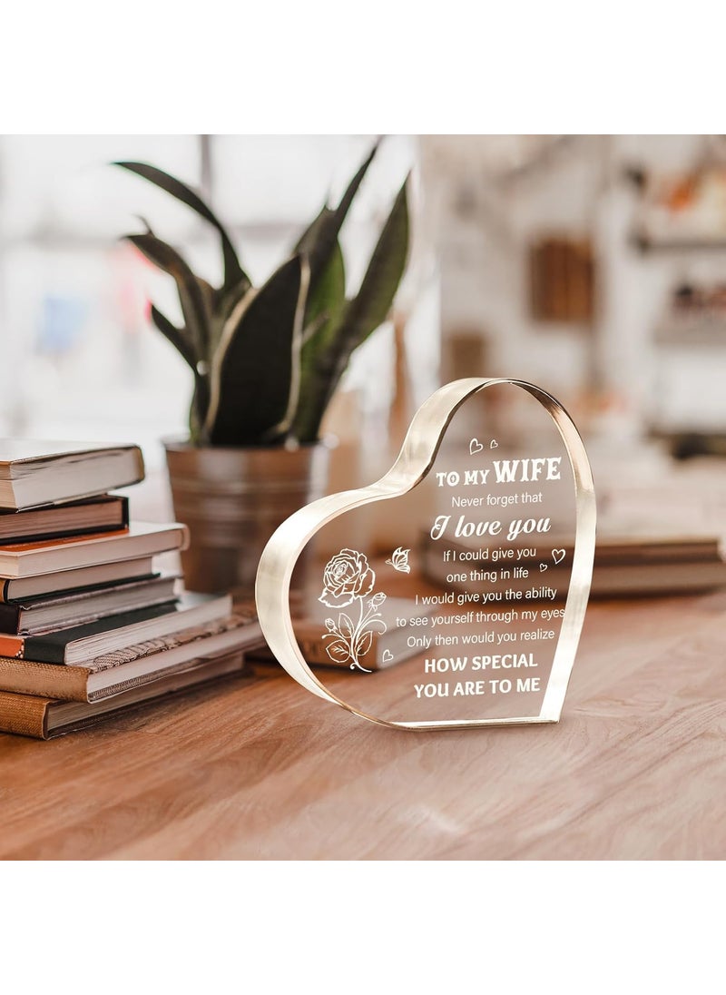 Gifzy Gifts for Wife Wife Gifts Anniversary Wedding Gifts for wife Acrylic Keepsake I Love You Gifts for girl Wife Birthday Gifts from Husband for Wife Valentines Day Gifts for girl friend