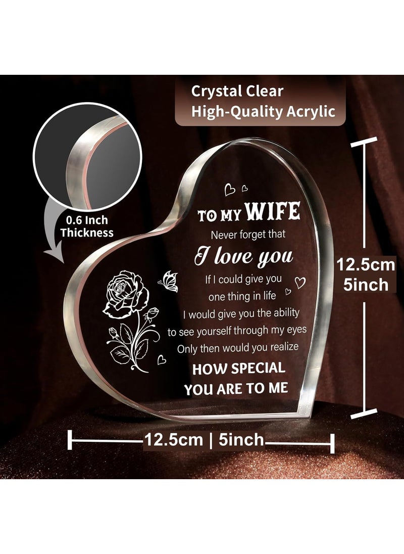 Gifzy Gifts for Wife Wife Gifts Anniversary Wedding Gifts for wife Acrylic Keepsake I Love You Gifts for girl Wife Birthday Gifts from Husband for Wife Valentines Day Gifts for girl friend