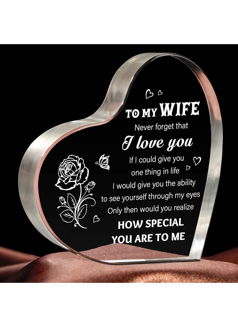 Gifzy Gifts for Wife Wife Gifts Anniversary Wedding Gifts for wife Acrylic Keepsake I Love You Gifts for girl Wife Birthday Gifts from Husband for Wife Valentines Day Gifts for girl friend