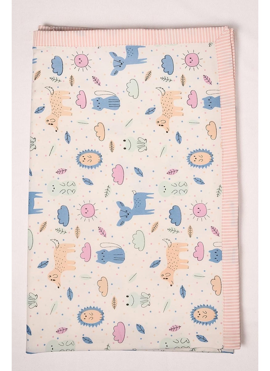 Blooming Buds Multicolor Cotton Baby Dohar Jungle Friends Suitable for Newborn to 3 Years Size 89X116cm