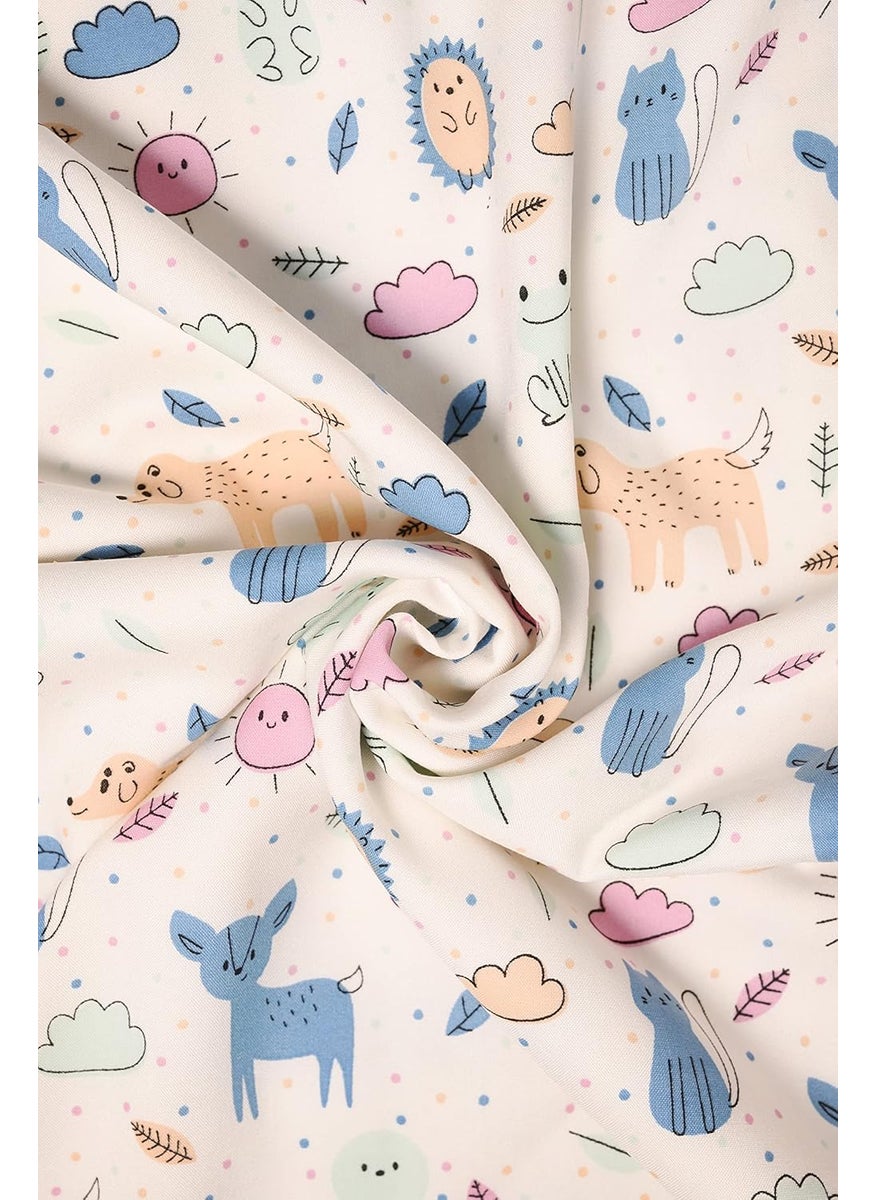 Blooming Buds Multicolor Cotton Baby Dohar Jungle Friends Suitable for Newborn to 3 Years Size 89X116cm