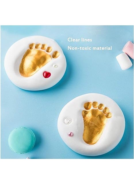 AASTIK Baby Clay Handprint Footprint Wooden Rectangular Wall Mount Frame With Led Light New Born Baby Gifts Set 1St Birthday Gift Baby Shower Gift Includes Safe NonToxic Clay Pink