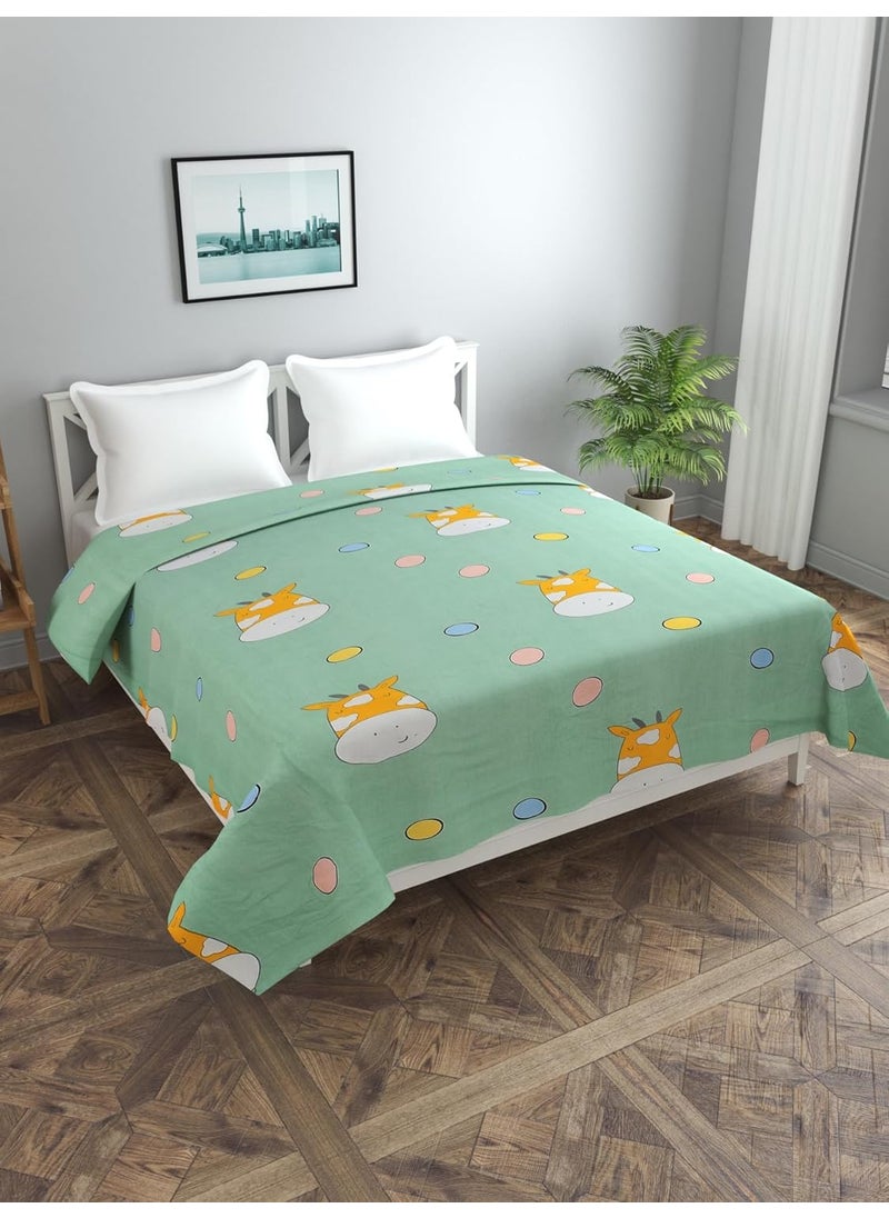 MORADO Glace Cotton Double Duvet CoverRajai CoverBlanket Cover with Zipper 90x100 Inch Green