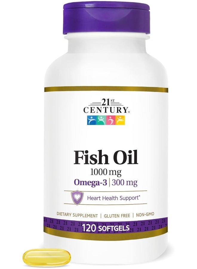 , Fish Oil, 1,000 Mg, 120 Softgels