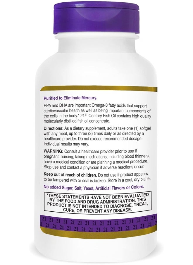 , Fish Oil, 1,000 Mg, 120 Softgels