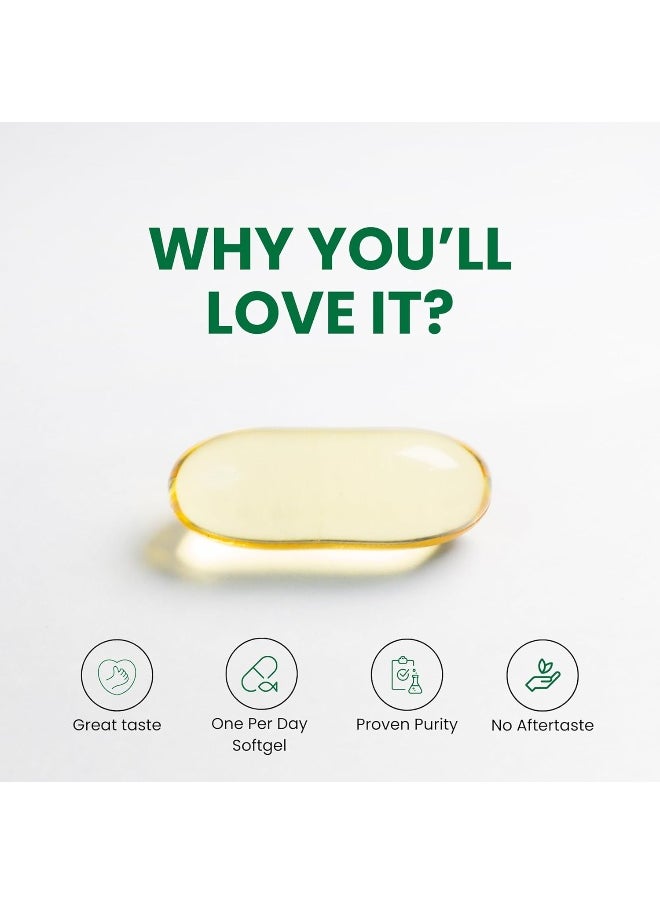 Fish Oil 1200Mg Omega-3 300Mg With Premium Epa/Dha, One-Per-Day, Supports Brain, Heart And Cardiovascular Health, Keto Friendly, Gluten-Free, 120 Softgels, Made In Usa, Halal Vitamins
