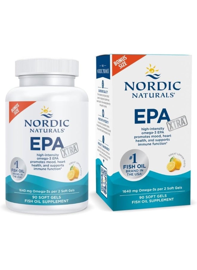 Epa Xtra - 1640 Mg Omega-3S Including 1060 Mg Epa, Potent Dose To Support Cardiovascular, Immune And Mood Health*, Lemon Flavored, 90 Count
