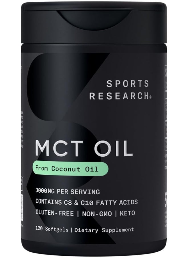 Keto Mct Oil Capsules Derived From Coconut Oil | Keto Fuel For The Brain & Body | Derived From Non-Gmo Coconuts (120 Softgels)