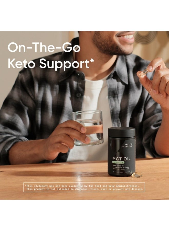 Keto Mct Oil Capsules Derived From Coconut Oil | Keto Fuel For The Brain & Body | Derived From Non-Gmo Coconuts (120 Softgels)