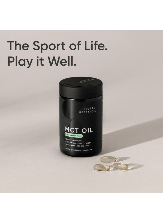 Keto Mct Oil Capsules Derived From Coconut Oil | Keto Fuel For The Brain & Body | Derived From Non-Gmo Coconuts (120 Softgels)