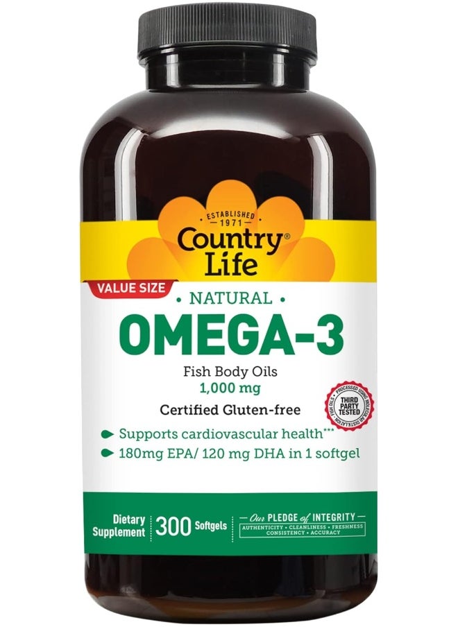 Omega-3 1000Mg - 300 Softgels