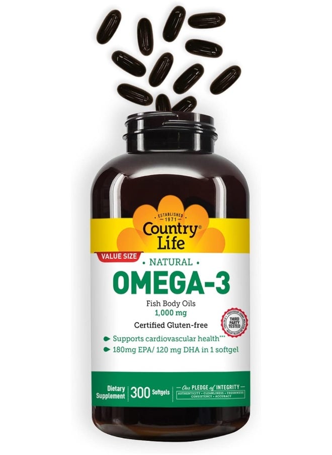 Omega-3 1000Mg - 300 Softgels