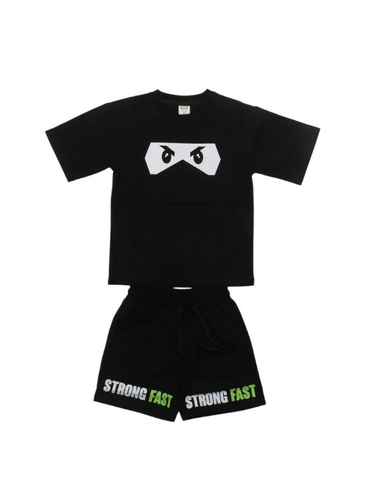 Daniel - Boys' Ninja Eyes T-Shirt & Shorts Set