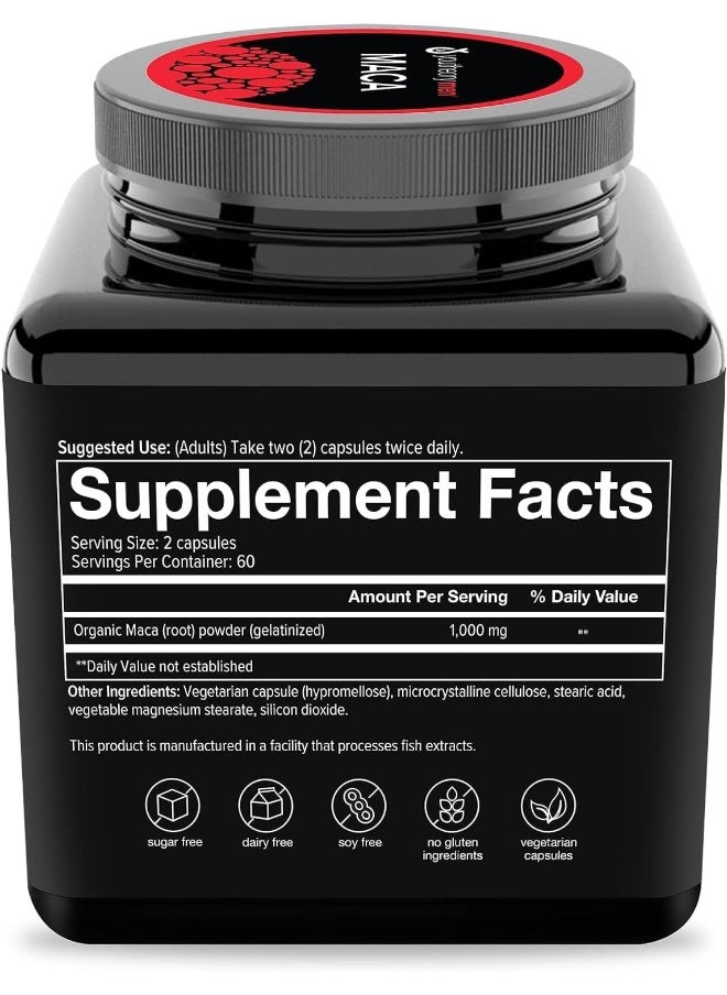 Men Maca Advanced With Peruvian Ginseng, 120 Count (1 Bottle)