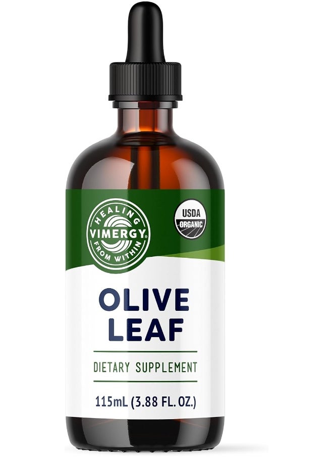 Vimergy Organic Olive Leaf Extract, 57 Servings - Pure Olive Leaf Liquid Drops - Supports Immune and Cardiovascular Health - USDA Organic, Gluten-Free, Non-GMO, Vegan & Paleo Friendly (4 oz)