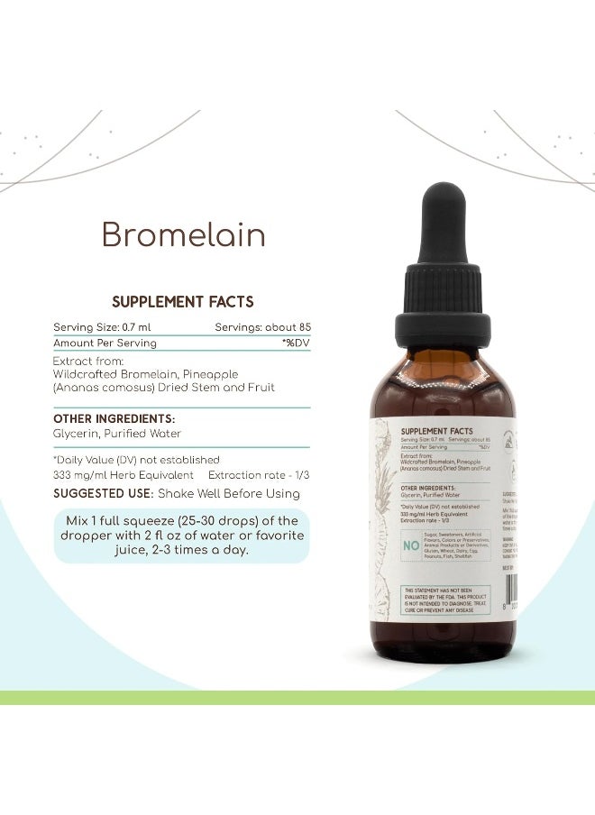 Bromelain B60 Alcohol-Free Herbal Extract Tincture 2fl. Oz