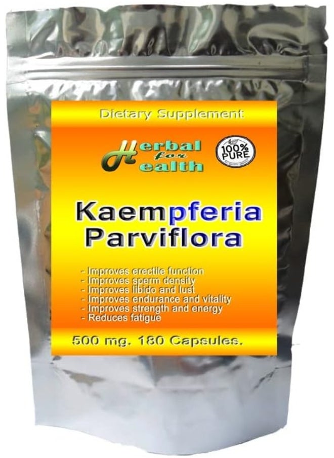 Kaempferia Parviflora-Black Ginger-Black Galangal-Krachai Dum In Thai 500 Mg. 180 Caps.From Thailand