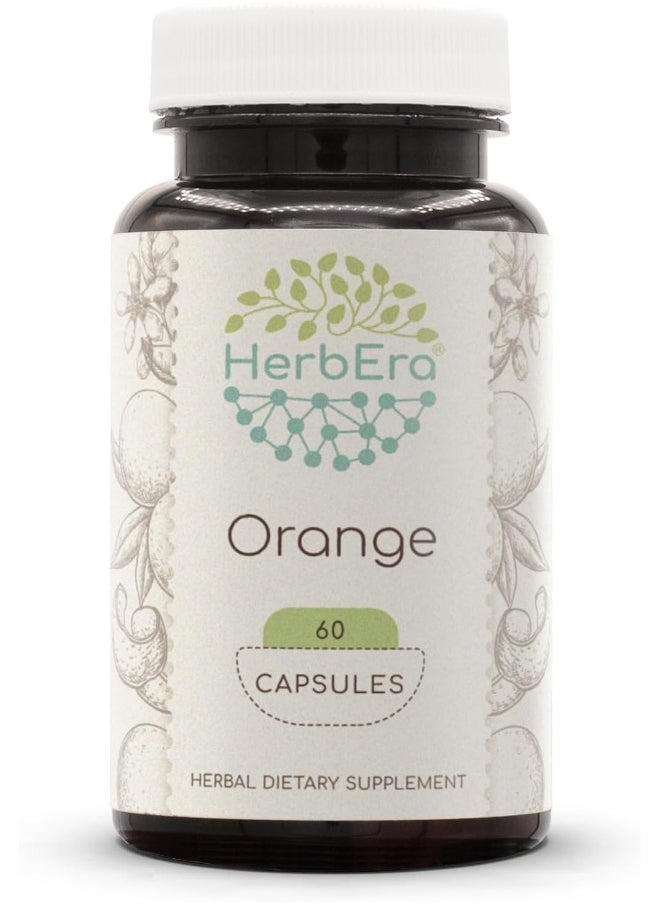 HerbEra Orange 60 Capsules, 500 mg, Orange (Citrus Sinensis) Dried Peel