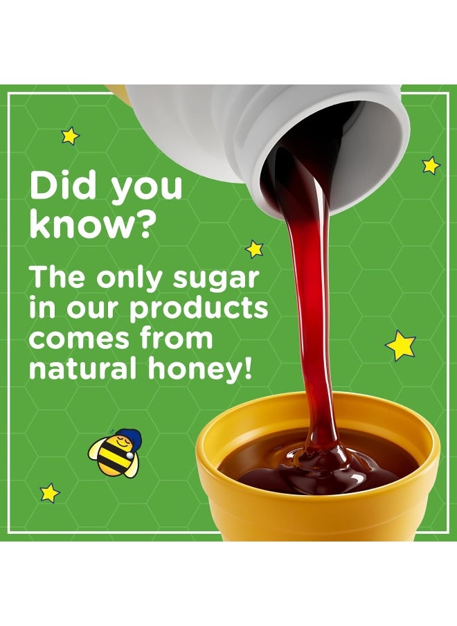 Kids Cough + Mucus Nighttime for Children 2-6 with Dark Honey, Ivy Leaf, Zinc And Elderberry, Mixed Berry Flavor, 118 ML