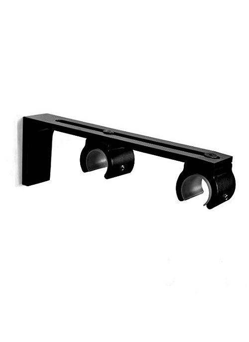 25mm Double Bracket Fixed Length Rod Set of 4 Black Matte
