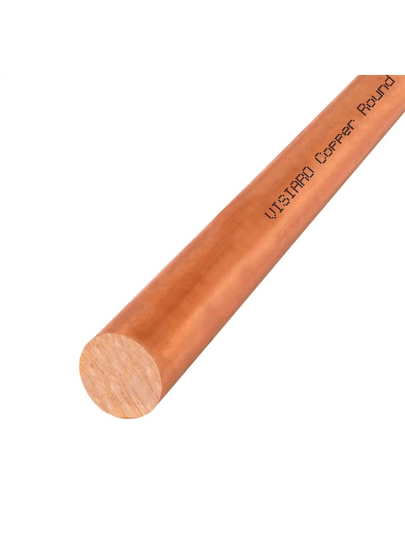 Visiaro Hard Copper Round Bar Rod 1mtr Outer Dia 5 mm Pack of 1