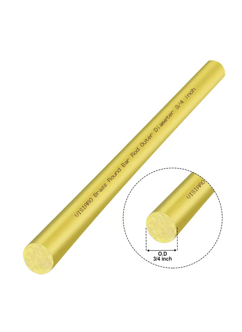 Visiaro Hard Brass Round Bar Rod 1mtr Outer Dia 34 inch Pack of 1