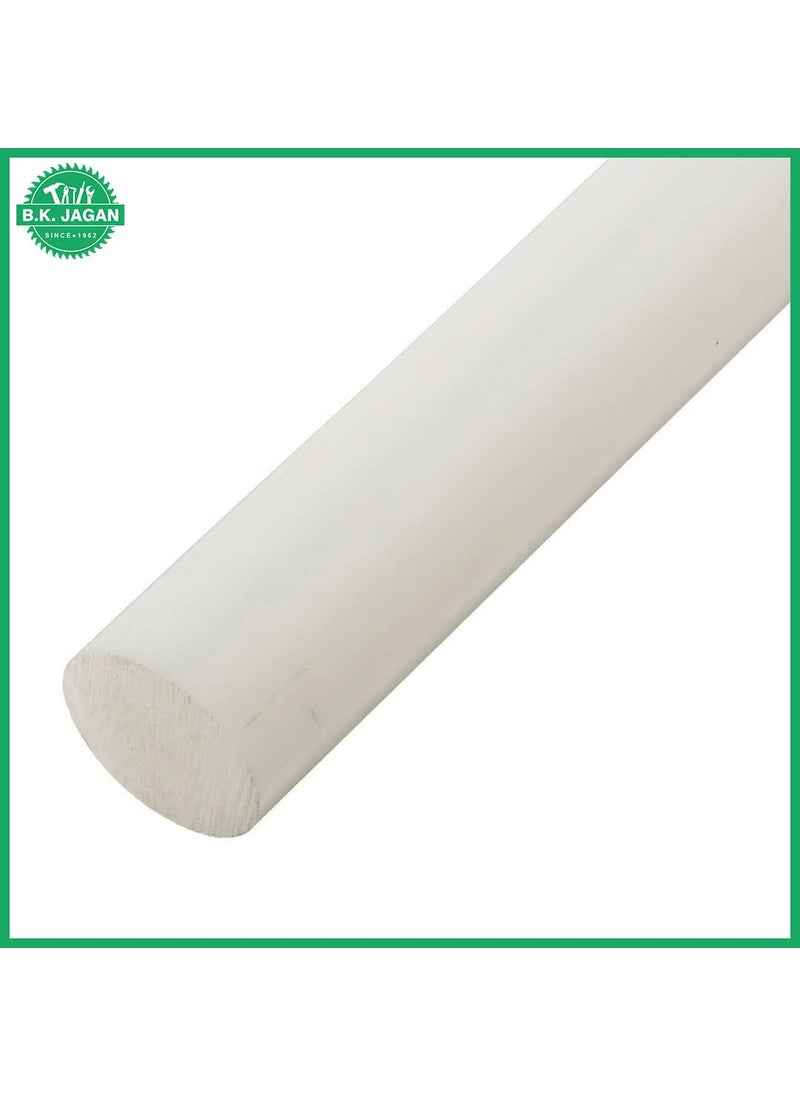 B K JAGAN CO Nylon Rods White Engineering Round Bar Length300Mm 20 MM 2