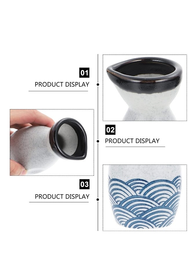 Porcelain Bottle Set, Japanese Porcelain Pottery Cups Crafts, Hand Painted Design Sushi Restaurant Style, Traditional Ceramic Tea Cups for Home Party Gadgets 1 Drink Pot and 4 Cups
